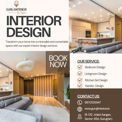 Get High Quality and Modern Interior Design For Your Dream Home - At Affordable Price ✨
.
Guru ji interior
By Raghav
Call - 9870533947 
#gurujiinteriors
#Interiordesign #luxuryhomes
#PerfectInterior #modularkitchen