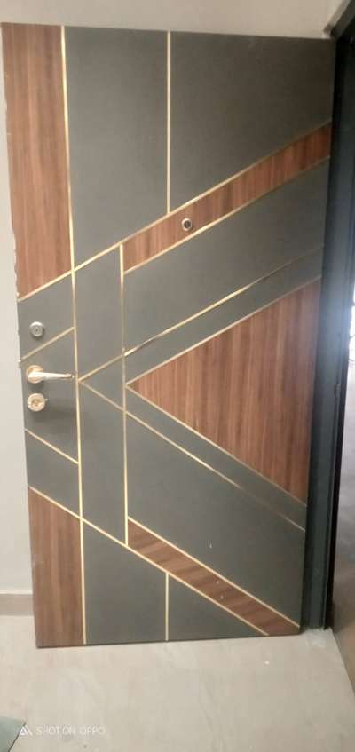 main gate flash door 🚪 new almunium strip design