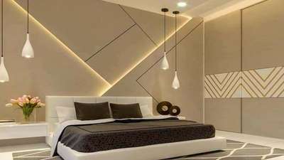 # stylish wallpainling with bed