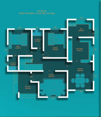 1315 sqft home plan

 #home
 #plan
 #SmallHomePlans 
#kerala
 #1315