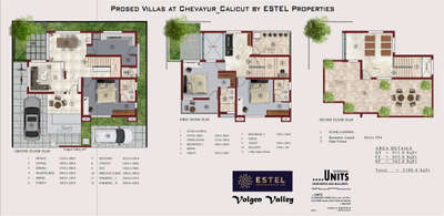 Proposed Villas at chevayur_clt #FloorPlans #villa #villas #Interlocks #Architectural&Interior #DesignYourDreams  #bedroom  #ModularKitchen #LivingroomDesigns  #dining
 #HouseDesigns #MixedRoofHouse #2200Sqft #calicut #calicutdesigners #HouseConstruction #villas #exteriordesigns