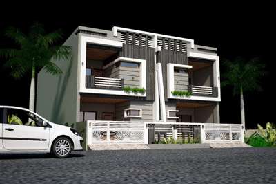 Front Elevation, Design Layout, Row house design concept # AClassConstruction