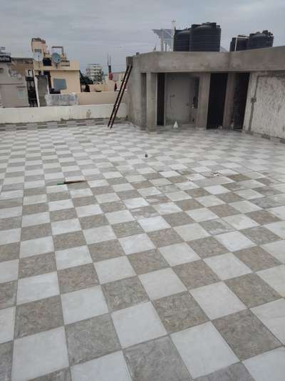 terrace tiles work  #FlooringTiles  #rooftiles  #tilesflooring 16*16tiles flooring