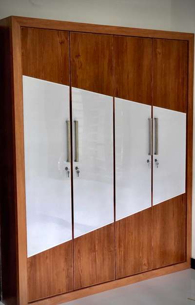 #4DoorWardrobe #BedroomDecor #Alamara #l-dressingarea