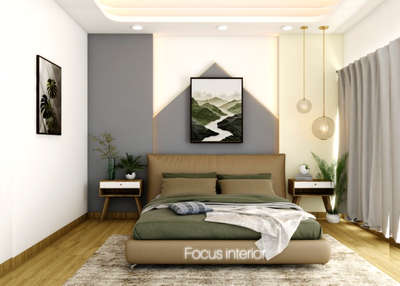 Bed room interior #BedroomDecor  #MasterBedroom  #BedroomDesigns  #bedDesign  #focusinterior