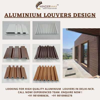 𝙂𝙚𝙩 𝙖 𝙘𝙡𝙖𝙨𝙨𝙞𝙘 𝙡𝙤𝙤𝙠 𝙛𝙤𝙧 𝙮𝙤𝙪𝙧 𝙚𝙭𝙩𝙚𝙧𝙞𝙤𝙧
.
.
Aluminum louvers
at just 270 per sqft
. 
. 
#aluminium #aluminium #louvers #exterior #exteriorelevation #elevation #modernexterior #exteriordesigner #louvers #modernelevation 
. 
. 
Stay connected for more information
. 
. 
www.windermaxindia.com
info@windermaxindia.com
Or call us on 9810980278, 9810980636