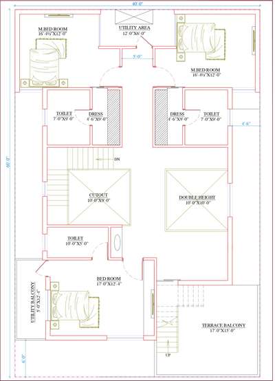 # Call Now 9649489706.👇👇
# 40x60 Feet Plot
# First Floor Plan
# West Facing Plot.