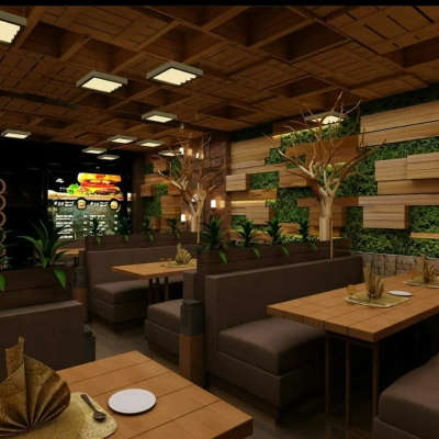 #restaurant#interior#dim#light#wooden#concept#grass#highlighter#