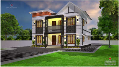 4 BHK 2277sqft Semi contemporary design..#osn_builders