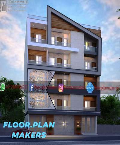 residential apartment building Design by floor plan makers 
 #3d 
  #ElevationDesign 
 #houseplans
#CivilEngineer 
 #architecture