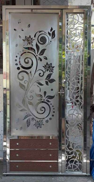 SS jali gate for laser cutting design