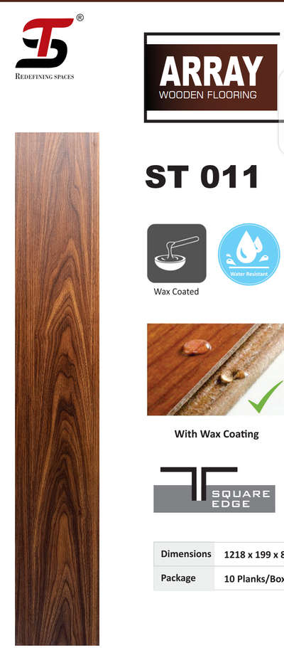 *laminate wooden flooring with wax coted*
8.3 mm, AC- 4, HDF bord, 12 years residential waranty