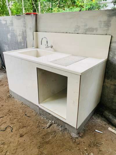 Custom made sink and traditional washing space