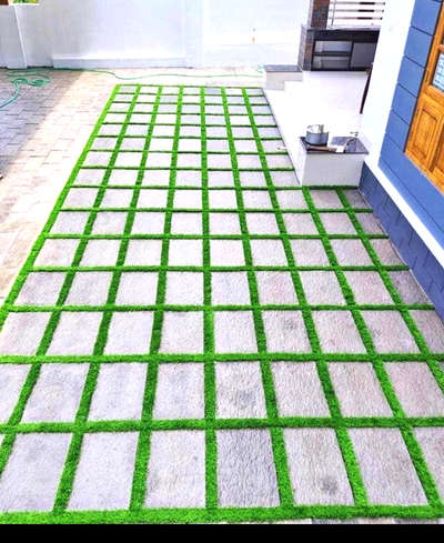 interlock with artificial grass ₹100 sq