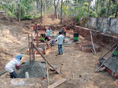 Footing concrete at Thalikulam site