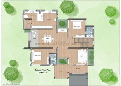 Kerala House plan
Area: 1900 Sq.ft
 #FloorPlans #architectsinkerala 
#planrender #KeralaStyleHouse #HouseDesigns #CivilEngineer #budgethomeplan #newplane #kerala