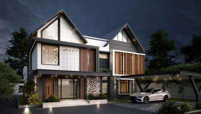 #modernhome  #villadesign  #3BHK  #keralastyle #semi_contemporary_home_design