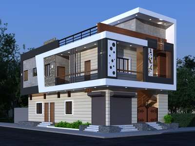 Corner elevation is best ever❣️
for more excellent work contact us at 9893774456 #koloviral #kolopost  #ElevationDesign #3delivation #CivilEngineer #civilconstruction #exteriordesigns #withmaterial #HouseDesigns #InteriorDesigner #housedesigner