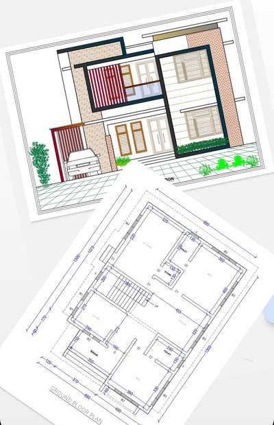 2d plan & elevation