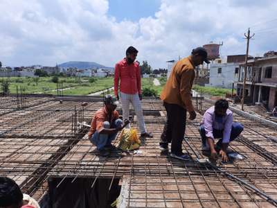 1800sqft Roof Site Photo 
#ParapetRoof 
#reinforcement 
#ULTRATECH_CEMENT 
#RoofingIdeas 
#TATA_STEEL