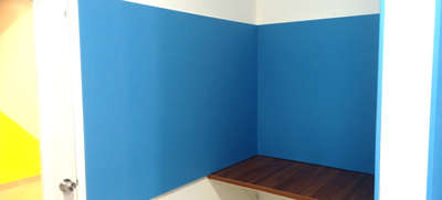 office room acoustic fabric panelling