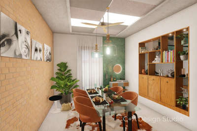 Dining area ✨🪬
C+A Design Studio 
#diningroomideas 
#diningroomdecor
#RectangularDiningTable 
#Architectural&Interior 
 #LivingroomDesigns