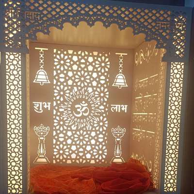 wpc(pvc) mandir with light, Acrylic