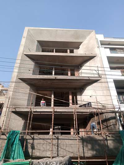 residential project going on Vivek vihar Delhi.. contact for free consultation  #ElevationDesign #civilcontractors #qualityconstruction