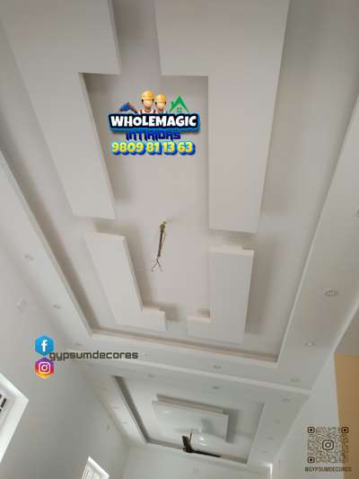 Finished Work Alappuzha Near Passport Office  #GypsumCeiling  #FalseCeiling  #LivingroomDesigns  #diningroomdesign  #BedroomCeilingDesign