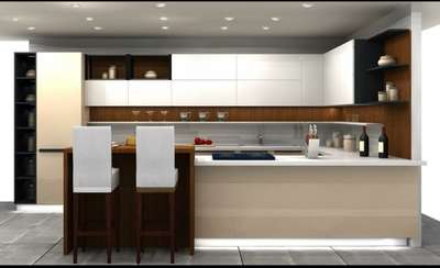 Modular Kitchen with Breakfast Table .