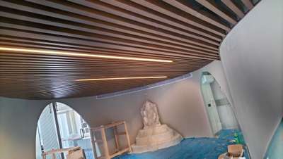 bafal ceiling installation by RJS false ceiling interior decoration