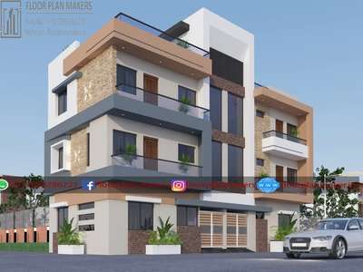 22x50 corner house building Design for 4 brothers according to client requirements. each brother Hava 1 bhk unit. 
planning
structure 
site supervision provided by floor plan makers.
 #CivilEngineer 
 #ElevationDesign 
 #facadedesign 
 #architecturedesigns 
 #structuralengineer