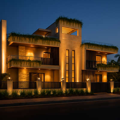 night rander for residential building elevation.
.
.
.
#ElevationHome #ElevationDesign #elegantdesign