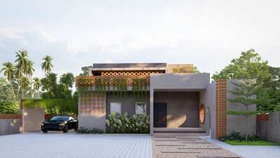 📌പ്രകൃതിയോട് ഇണങ്ങി നിൽക്കുന്ന ടെറാക്കോട്ട and സിമന്റ് ഫിനിഷ് 2.650sq.ft ഹോം . #vanithaveeduofficial #ElevationHome #ContemporaryHouse #naturalstonedesign