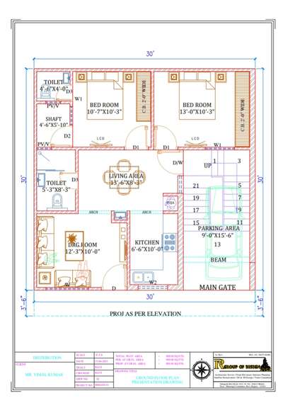 #best_architect  #30x30 houseplan