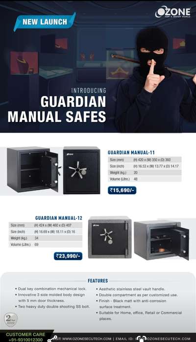 ozone secutech # Safes # For your Valuables #Extreme Safety.