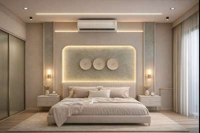 BED ROOM  #BedroomDecor #4DoorWardrobe #MasterBedroom #BedroomDesigns