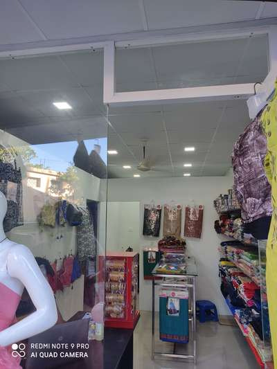 Textile shop(stitching) Board partition (sqft140)  Glass work 350₹,