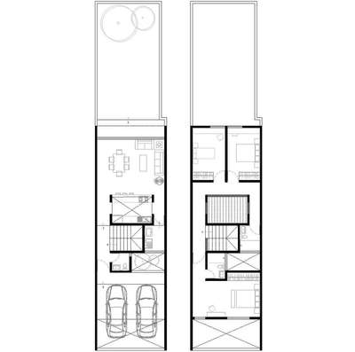design for 3cents 
long rectangular plot
3bhk
#3BHKHouse