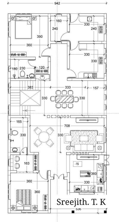 3000 Sqft 4 BHK House.. GF Plan