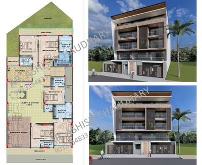 Layout and Elevation design for upcoming 3200 sq ft high end residence in suncity, gurugram with lavish interiors and back side garden area. #ElevationHome #ElevationDesign #frontElevation #Residencedesign #stilt+4exteriordesign #gurugram #gurgoan #builderfloor #suncity #LayoutDesigns #FloorPlans #luxuryinteriors #laminum #stonework #Architect #architecturedesigns #visualarchitects #visualisation