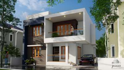 Residence at Thirumala, by Jalakam Designs #Trivandrum #architecturedesigns  #lumionrender  #autocad #MINIMALHOME