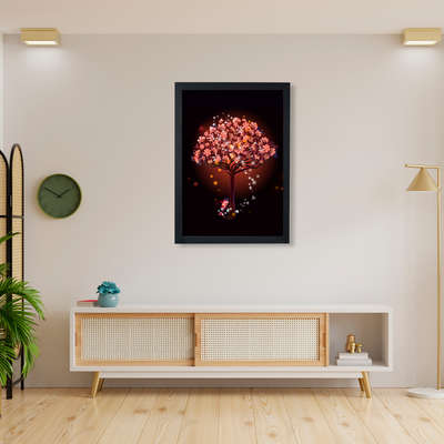 Glowing Tree With Floating Frame
Size : 24"Width * 35"Height
 #WallDecors #walldecorpainting
#WallPainting #wallpaintingideas #canvaspainting
