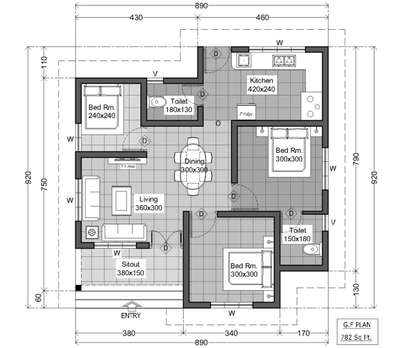 782 square feet area#ground floorplan#lowbudget house kerala  #2d Design #client_Noufal#muttil,pariyaram#Wayanad