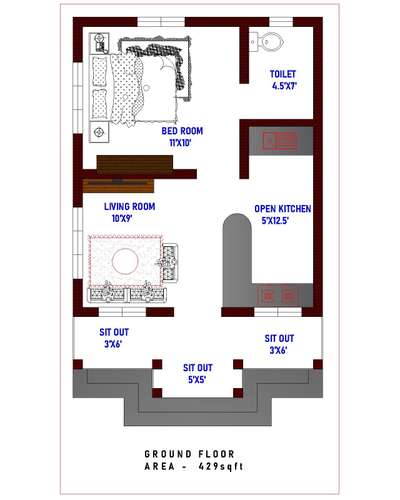 429sqft plan