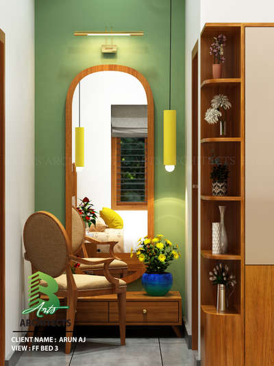 Where minimalism meets warmth. Every detail designed to inspire calm and clarity. 🌿

Client: Arun AJ | View: FF Bedroom 3 – Dressing Area