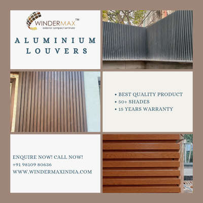 Windermax India presenting you Aluminium Louvers for Modern Exterior Elevation
.
.
#aluminiumlouvers #aluminium #Exterior #wpcinterior #louvers #elevation #Interiordesigner #Frontelevation #modernexterior  #Home #Decor #louvers #interior #aluminiumfin #fins #wpc #wpcpanel #wpclouvers #homedecor  #elevationdesign #architect #interior #exteriordesign #architecturedesign #fin #interiordesigner #elevations #drawing #frontelevation #architecturelovers #home #aluminiumfins
.
.
For more details our all products please visit websites
www.windermaxindia.com
www.indianmake.co.in 
Info@windermaxindia.com
or call us on 
8882291670 9810980278

Regards
Windermax India