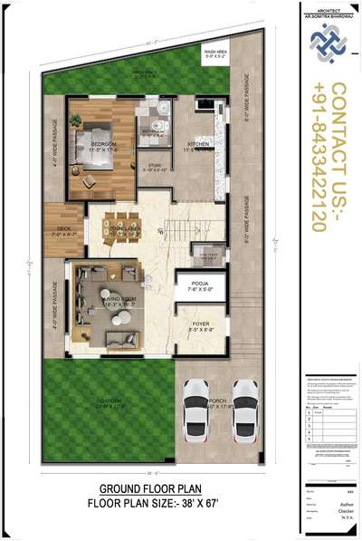 Residential floor plan.
Dimensions:- 38'X67'
.
.
#FloorPlans #SingleFloorHouse #Flooring