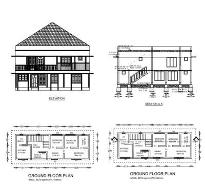 elevation plan section