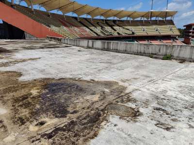 ROOF WATERPROOFING WITH FIBRE MESH 

site:KARYAVATTOM GREEN FIELD STADIUM,SPORTSHUB